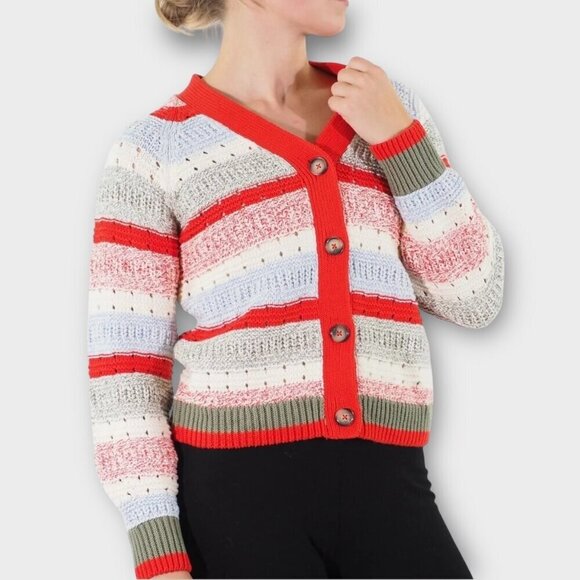 Per Una Striped Cotton Cardigan - Picture 1 of 11